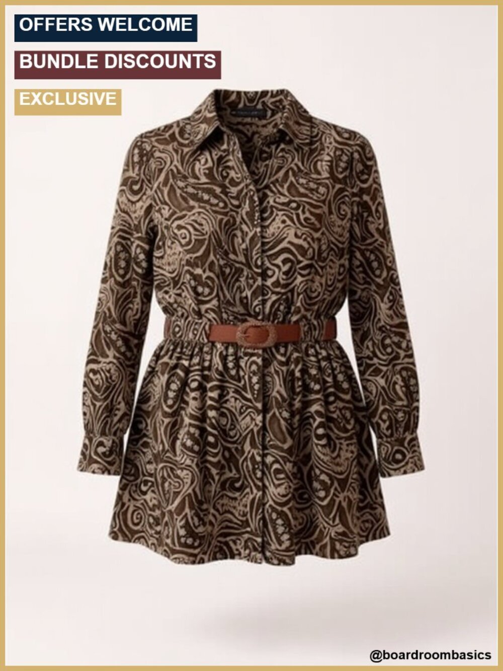 Women's Paisley Print Button Down Blouse Long Sleeve Boho Top